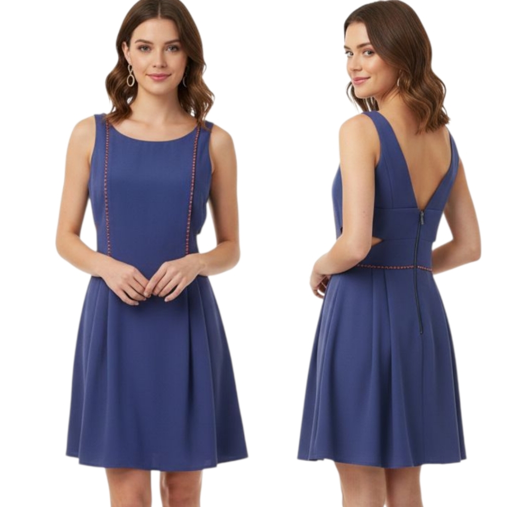 BCBGENERATION🔖NWT! Navy Sleeveless Cut-Out Mini Dress - Size 8